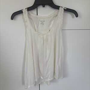 UO Out from Under White Flowy Sheer Racerback Tank Size Small
